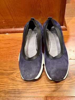 Johnston & Murphy Navy Suede Slip-On Sneakers